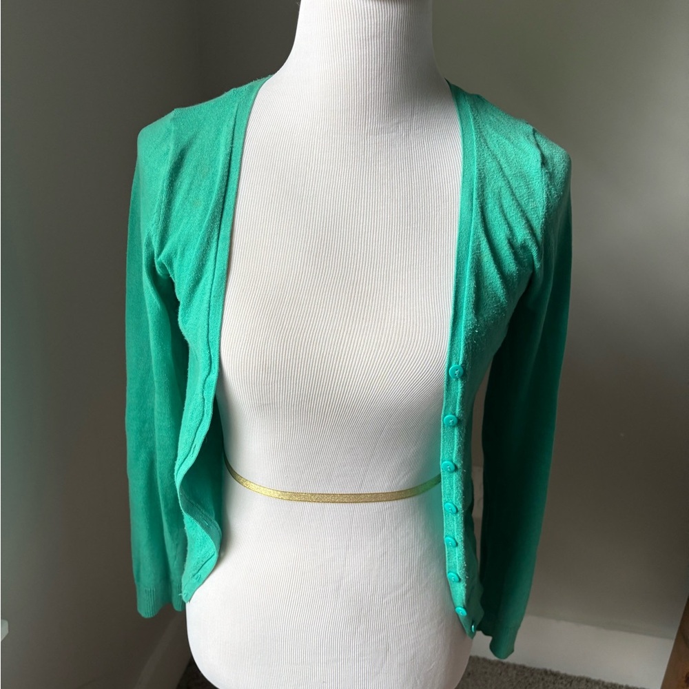 H&M Seafoam Green Button-Up Cardigan